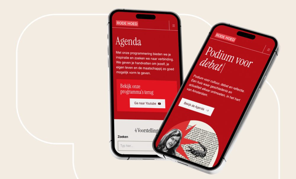 Mobile-first webdesign voor Rode Hoed Krachtig digitaal platform